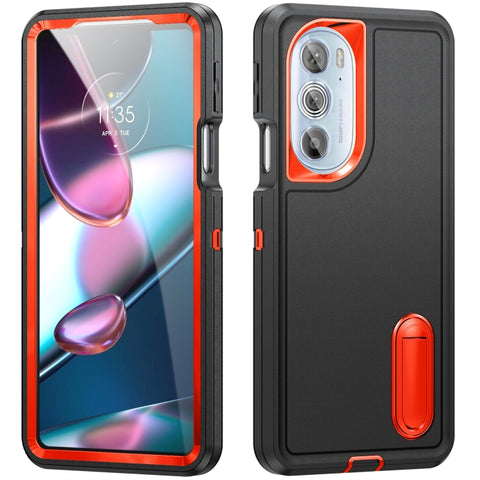 3 in 1 Rugged Holder Phone Case, For Motorola Edge 30 Pro, For Samsung Galaxy A53