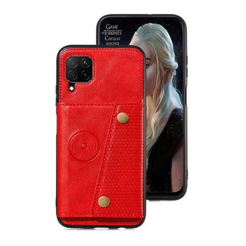 Double Buckle PU + TPU Shockproof Magnetic Phone Case, For Samsung Galaxy M32 4G