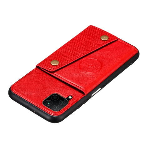Double Buckle PU + TPU Shockproof Magnetic Phone Case, For Samsung Galaxy M32 4G