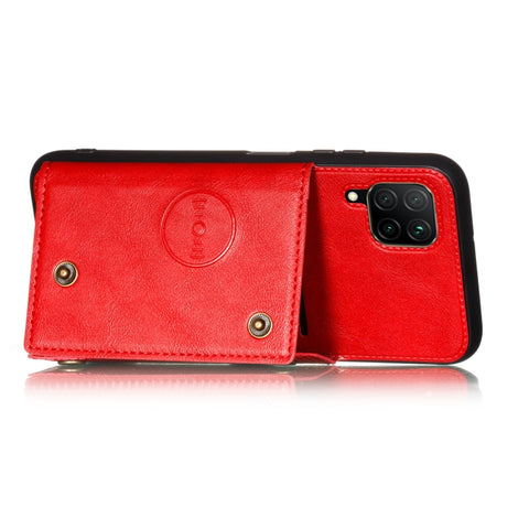 Double Buckle PU + TPU Shockproof Magnetic Phone Case, For Samsung Galaxy M32 4G