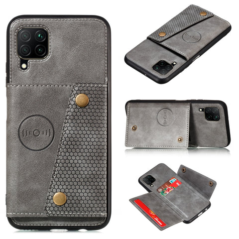 Double Buckle PU + TPU Shockproof Magnetic Phone Case, For Samsung Galaxy M32 4G