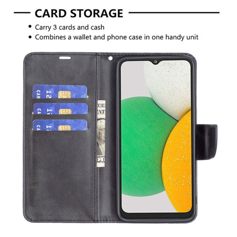 Retro Lambskin Texture Leather Phone Case, For Samsung Galaxy A03 Core