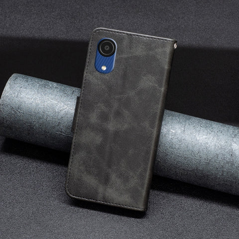 Retro Lambskin Texture Leather Phone Case, For Samsung Galaxy A03 Core