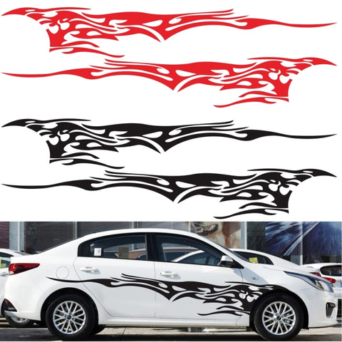2 PCS/Set D-144 Fire Element Pattern Car Modified Decorative Sticker, D-144