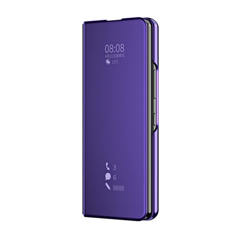 Horizontal Flip Mirror Shockproof Phone Case, For Samsung Galaxy Z Fold4
