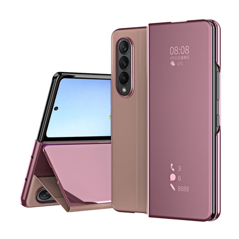 Horizontal Flip Mirror Shockproof Phone Case, For Samsung Galaxy Z Fold4