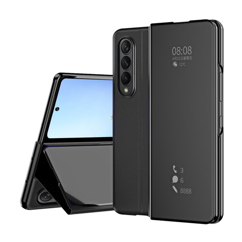 Horizontal Flip Mirror Shockproof Phone Case, For Samsung Galaxy Z Fold4