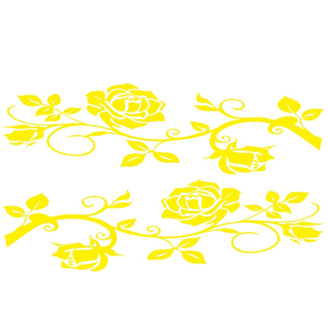 2 PCS/Set D-545 Rose Pattern Car Modified Decorative Sticker, D-545