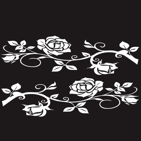 2 PCS/Set D-545 Rose Pattern Car Modified Decorative Sticker, D-545