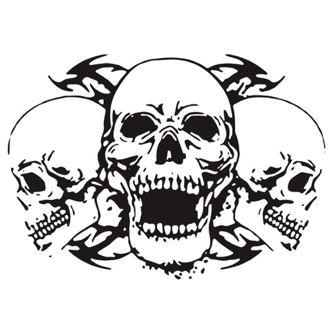 D-923 Three Skulls Pattern Car Modified Decorative Sticker, D-923