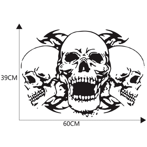 D-923 Three Skulls Pattern Car Modified Decorative Sticker, D-923