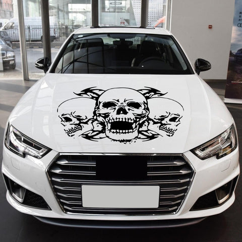 D-923 Three Skulls Pattern Car Modified Decorative Sticker, D-923
