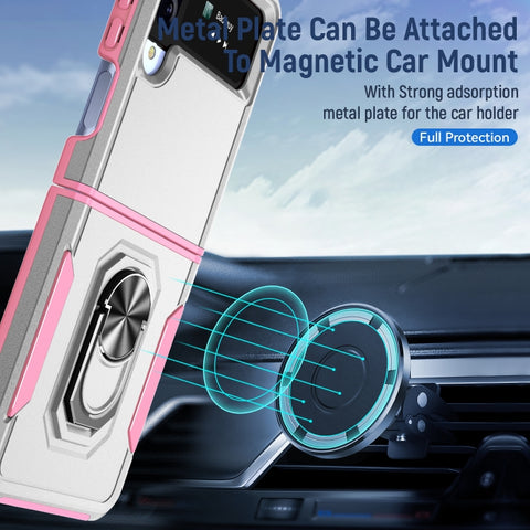 Pioneer Armor PC + TPU Phone Case with Holder, For Samsung Galaxy Z Flip4