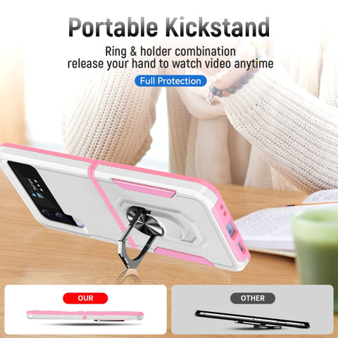 Pioneer Armor PC + TPU Phone Case with Holder, For Samsung Galaxy Z Flip4