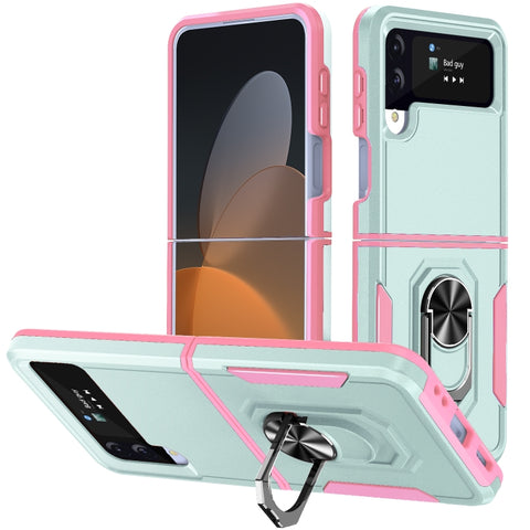 Pioneer Armor PC + TPU Phone Case with Holder, For Samsung Galaxy Z Flip4