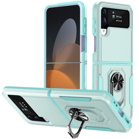 Pioneer Armor PC + TPU Phone Case with Holder, For Samsung Galaxy Z Flip4