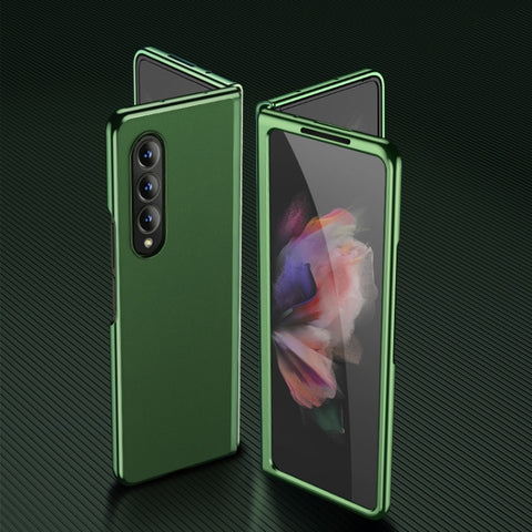 Plating Leather Phone Case, For Samsung Galaxy Z Fold4