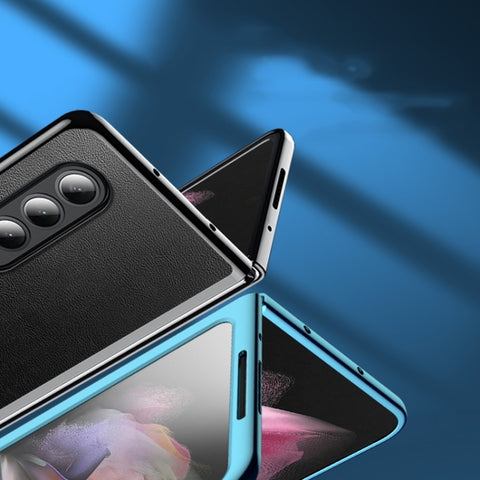 Plating Leather Phone Case, For Samsung Galaxy Z Fold4