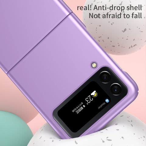 Skin Feel Folding Phone Case with Drawstring Key Chain, For Samsung Galaxy Z Flip4