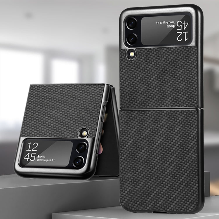 Fiber Texture Fold Shockproof Phone Case, For Samsung Galaxy Z Flip4
