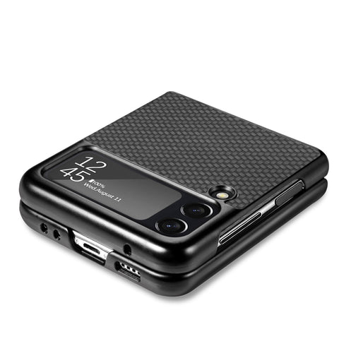 Fiber Texture Fold Shockproof Phone Case, For Samsung Galaxy Z Flip4