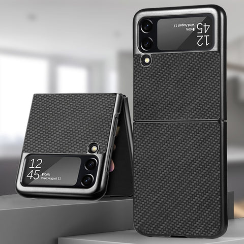 Fiber Texture Fold Shockproof Phone Case, For Samsung Galaxy Z Flip4