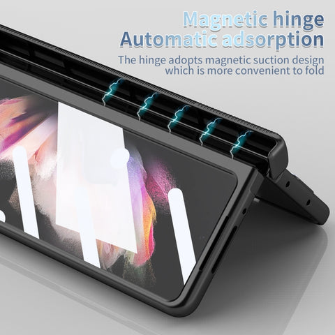 Electroplating Hinged Folding Phone Case with S Pen Fold Edtion, For Samsung Galaxy Z Fold3 5G