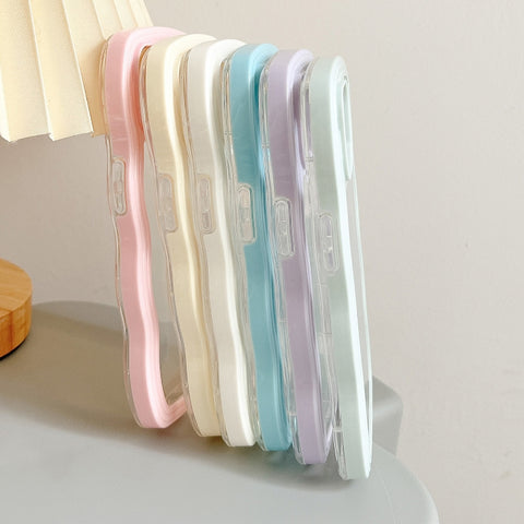 Candy Color Wave TPU Clear PC Phone Case, For iPhone XR, For iPhone XS Max, For iPhone 7 Plus / 8 Plus