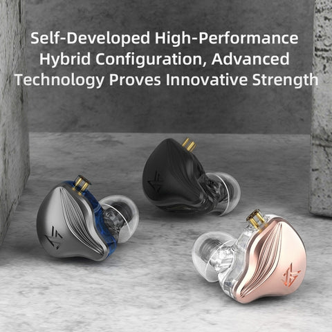 KZ-ZEX Electrostatic Dynamic In-Ear Sports Music Headphones, With Microphone, Without Microphone