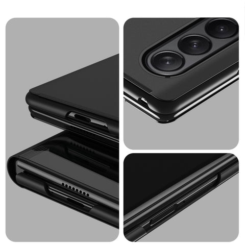 Single Electroplating Flip Mirror Shockproof Phone Case, For Samsung Galaxy Z Fold4 5G