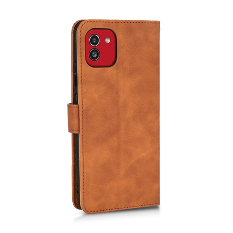Skin Feel Magnetic Flip Leather Phone Case, For Samsung Galaxy A03 166mm