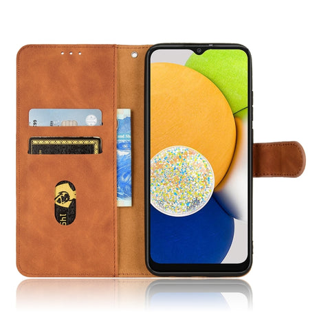 Skin Feel Magnetic Flip Leather Phone Case, For Samsung Galaxy A03 166mm