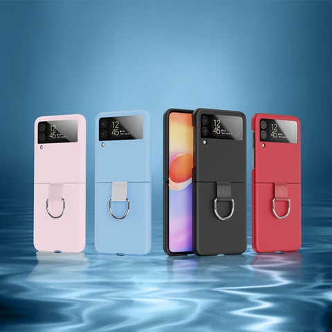 Oil-sprayed Feel Ring PC Phone Case, For Samsung Galaxy Z Flip4