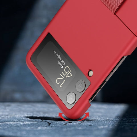 Oil-sprayed Feel Ring PC Phone Case, For Samsung Galaxy Z Flip4