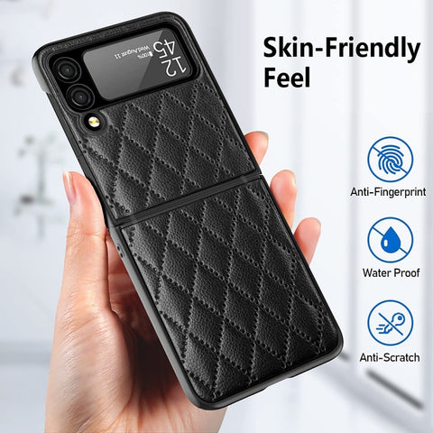 Diamond Lattice Hinge Phone Case, For Samsung Galaxy Z Flip4