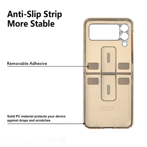 Diamond Lattice Plain Leather Ring Phone Case, For Samsung Galaxy Z Flip4