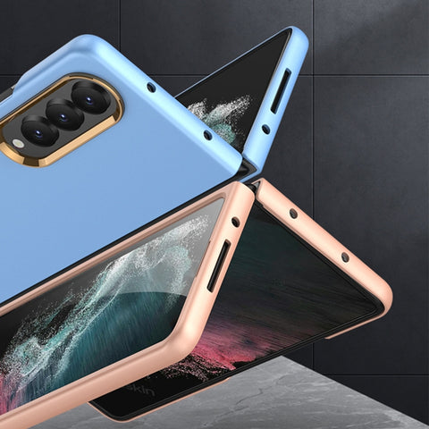 GKK Ultra-thin Electroplating Lens Frame Phone Case, For Samsung Galaxy Z Fold4