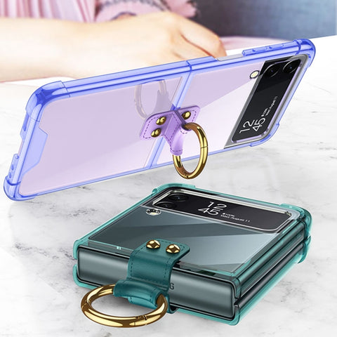 GKK Airbag Protective Phone Case with Ring, For Samsung Galaxy Z Flip4