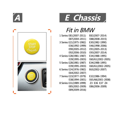 Car Engine Start Stop Button for BMW E90, For BMW E90