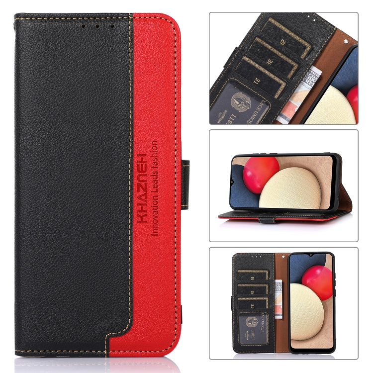 KHAZNEH Litchi Texture Leather RFID Phone Case, For Samsung Galaxy M13 4G Global Version