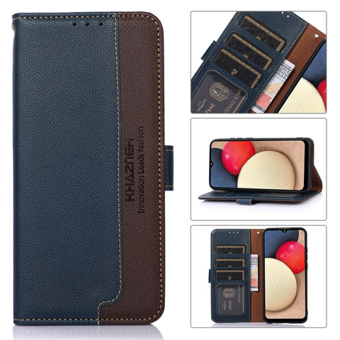KHAZNEH Litchi Texture Leather RFID Phone Case, For Samsung Galaxy M13 4G Global Version