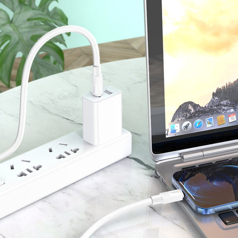 hoco X84 20W USB-C / Type-C to 8 Pin Solid PD Charging Data Cable，Length：1m