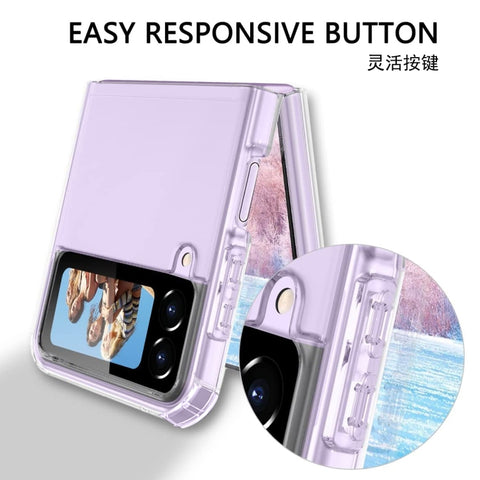 PC + TPU Transparent Protective Phone Case, For Samsung Galaxy Z Flip4, For Samsung Galaxy Z Fold4