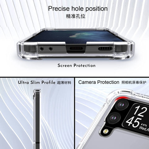 PC + TPU Transparent Protective Phone Case, For Samsung Galaxy Z Flip4, For Samsung Galaxy Z Fold4