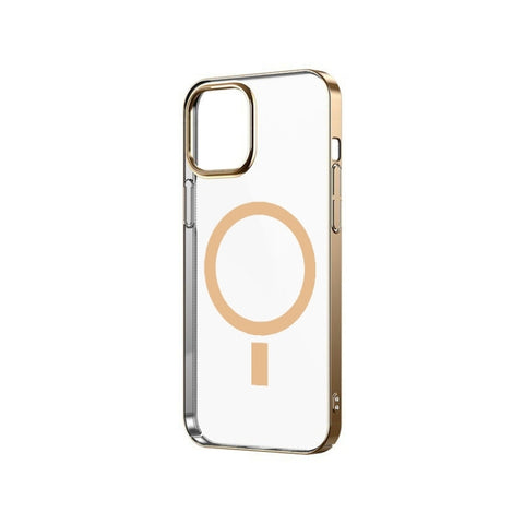 Magsafe Magnetic PC Electroplating Transparent Protective Phone Case, For iPhone 12 Pro