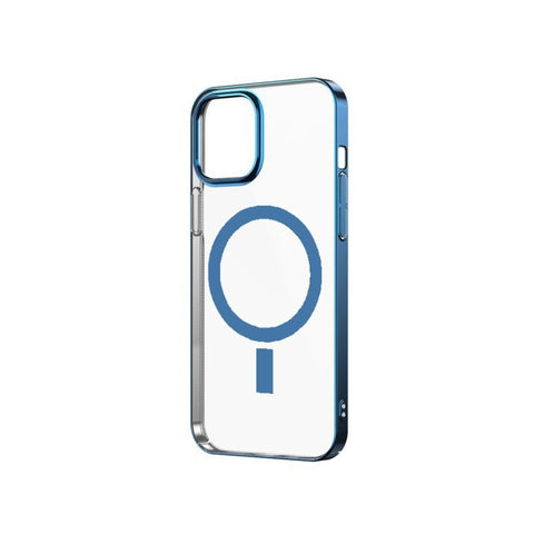 Magsafe Magnetic PC Electroplating Transparent Protective Phone Case, For iPhone 12 Pro