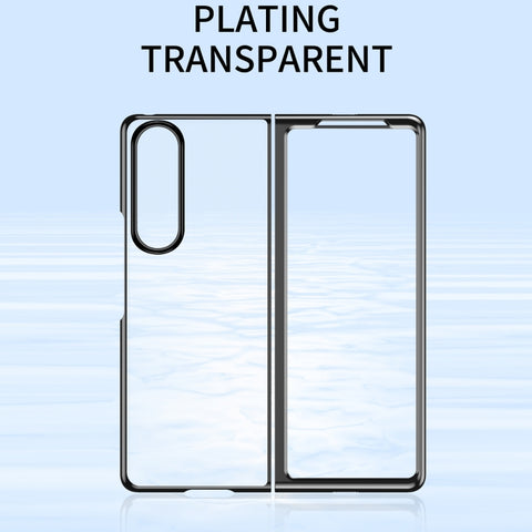 Electroplating Transparent Shockproof Phone Case, For Samsung Galaxy Z Fold4, For Samsung Galaxy Z Flip4