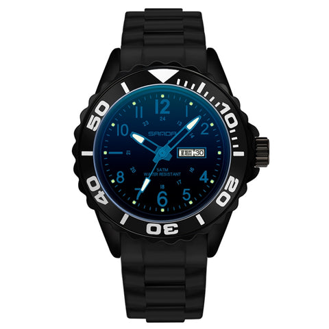 SANDA 1053 Womens TPU Strap Dual Display Waterproof Electronic Watch
