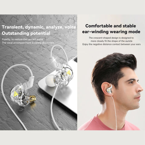 QKZ DMX Sports In-ear HIFI 3.5mm Wired Control Earphone with Mic