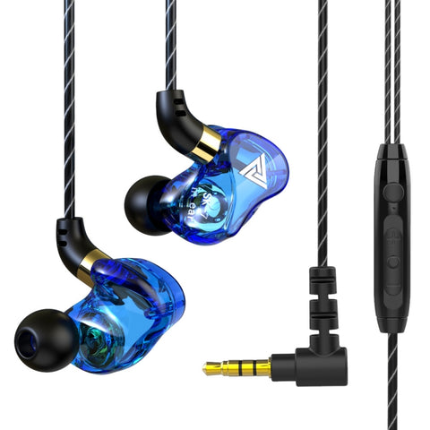 QKZ SK7 3.5mm Sports In-ear Copper Driver Wired HIFI Stereo Earphone with Mic